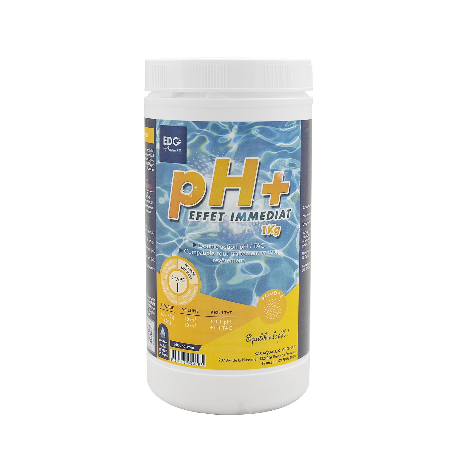 pH moins - Poudre - Seau de 5kg - Edg By Aqualux