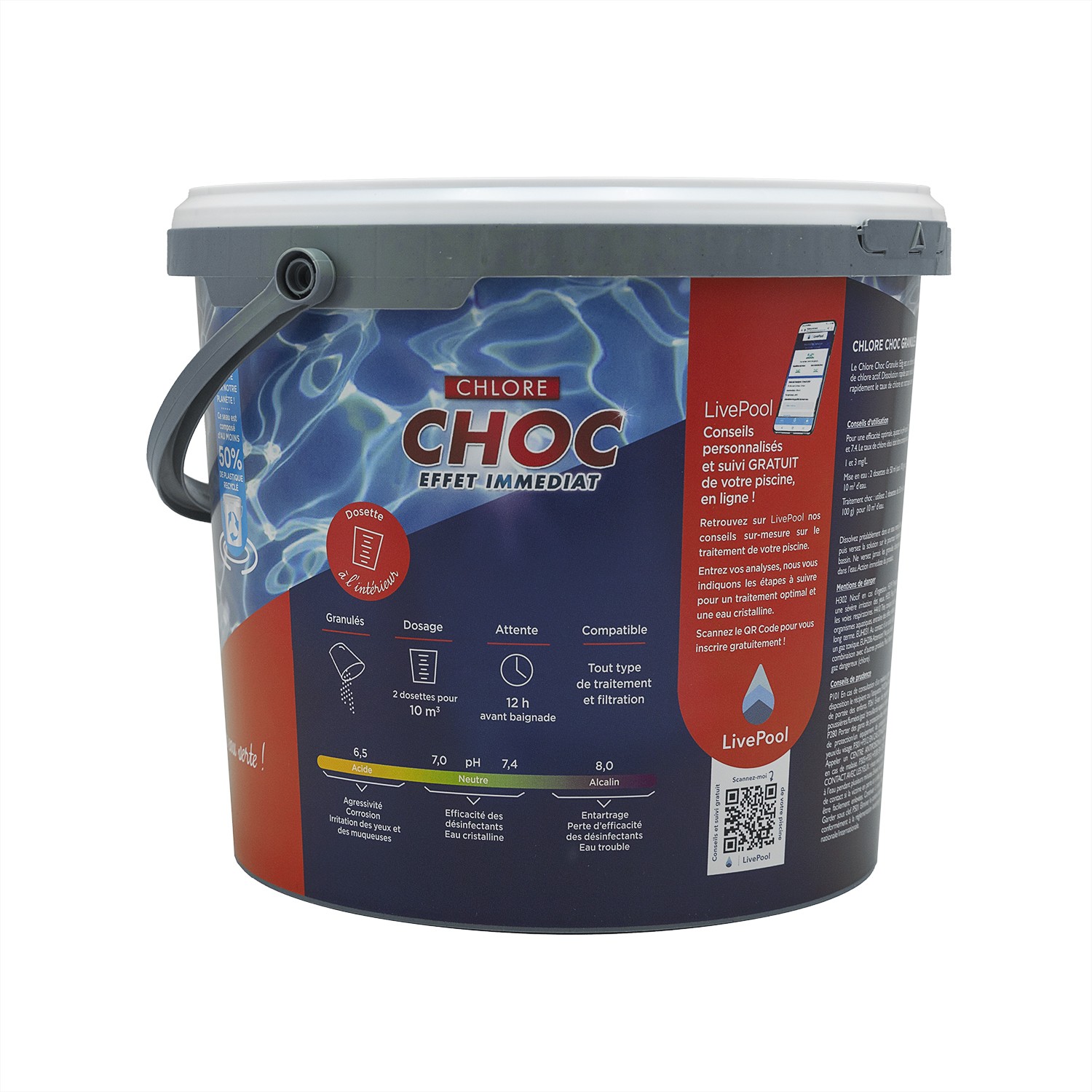 EDG By Aqualux Chlore Choc Granulés - Seau 5 kg pas cher 